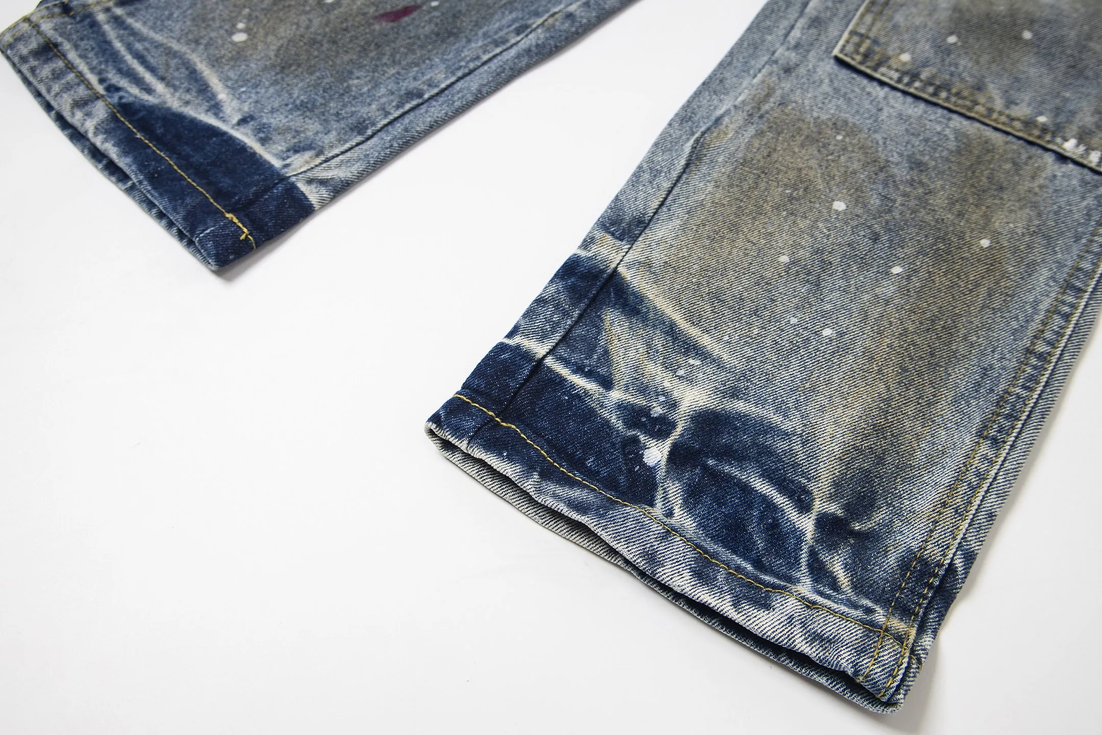 #8179 P260💰 GALLERY DEPT. Vintage splash-ink hole-cut logging, spray-dirty mud-dyed loose washed jeans - truly restore the ultimate texture of Vintage - original hardware accessories washed and other elevators, QR code analysis are all purchased from the original factory, high degree of restoration, you are welcome to compare with a certain product ~ - Three-dimensional version Loose and comfortable, not picky about the figure, tall and slim, factory Seiko, original quality control, same style for men and women, can be matched with couples, versatile recommendation Essential jeans for all seasons - sizes: 28 30 32 34 36